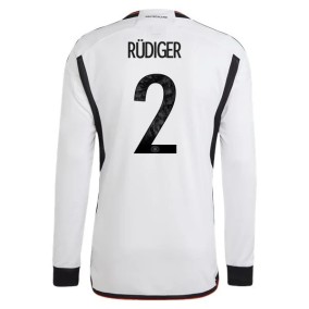 Prima Maglia Germania Mondiali 2022 Antonio Rüdiger 2 Manica Lunga